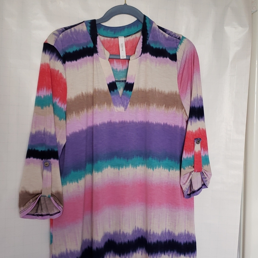 Honeyme Gabby with roll tab sleeves.